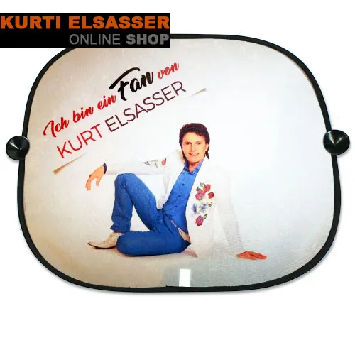 Autosonnenschutz mit Kurt Elsasser Motiv – inkl. 2 Saugnäpfen