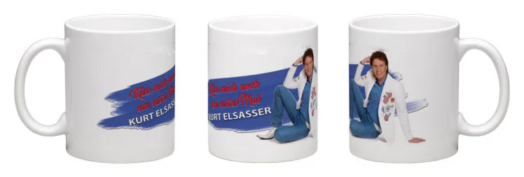 Fan-Tasse mit Kurt Elsasser Motiv – 300 ml